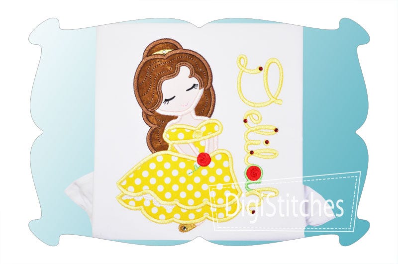 Pretty Princess 6 Applique | Machine Embroidery Designs by JuJu