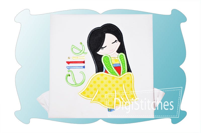 Pretty Princess 9 Applique | Machine Embroidery Designs by JuJu