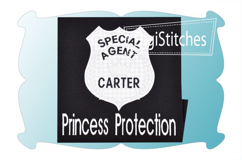 Princess Protection Applique | Machine Embroidery Designs by JuJu