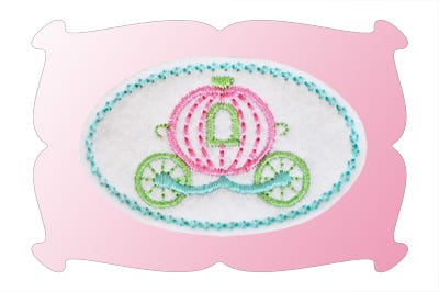 Princess Carriage Snap Clip Cover | Machine Embroidery Designs by JuJu