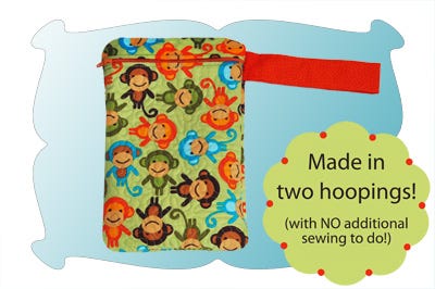 Quilted Diaper Clutch In The Hoop | Machine Embroidery Designs by JuJu