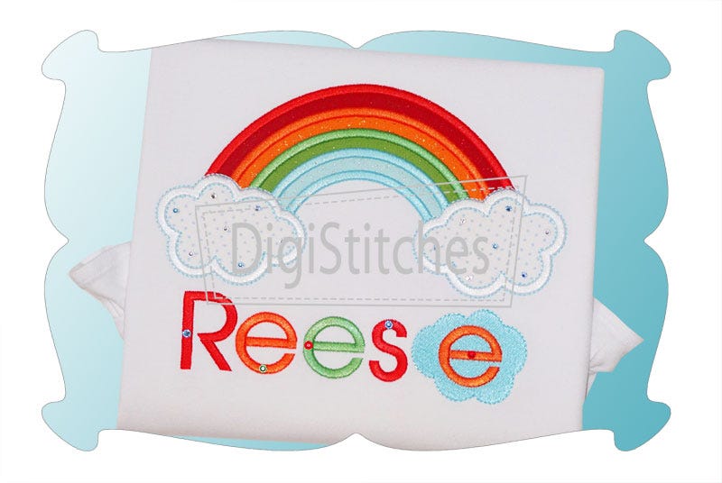 Rainbow Applique | Machine Embroidery Designs by JuJu