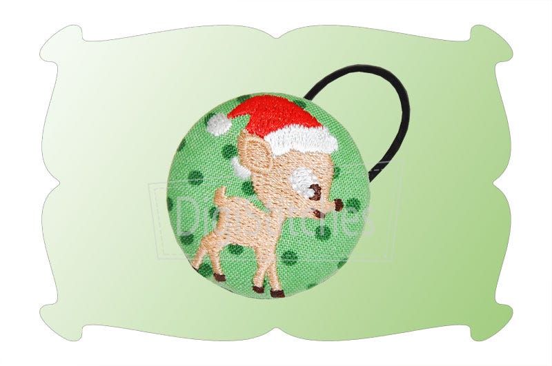 Reindeer With Santa Hat Minis | Machine Embroidery Designs by JuJu