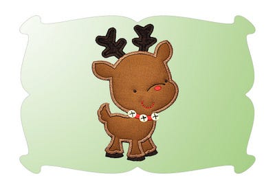 Reindeer Applique | Machine Embroidery Designs by JuJu