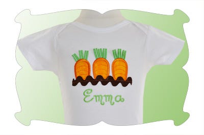 Rick Rack Carrot Patch Applique | Machine Embroidery Designs by JuJu