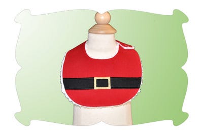 Santa Baby Bib | Machine Embroidery Designs by JuJu