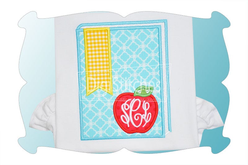 Schoolbook Applique | Machine Embroidery Designs by JuJu