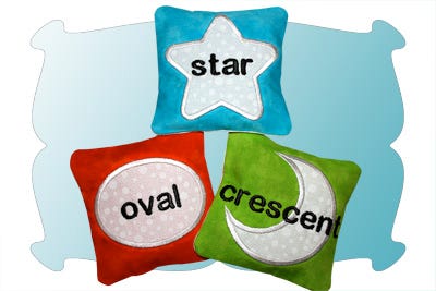 Shapes Beanbags In The Hoop | Machine Embroidery Designs by JuJu