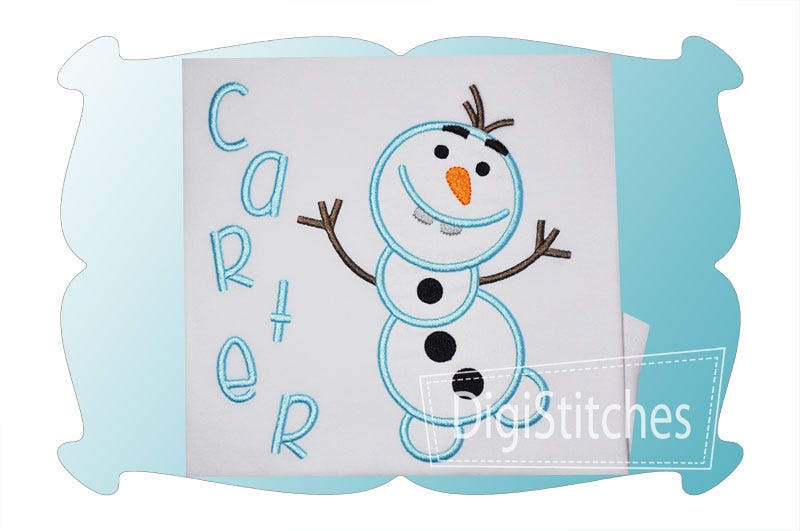 Silly Snowman Applique | Machine Embroidery Designs by JuJu