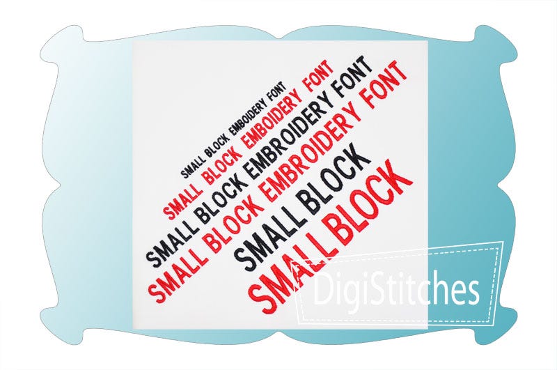 Small Block Embroidery Font | Machine Embroidery Designs by JuJu