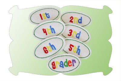 School Graders Snap Clip Covers | Machine Embroidery Designs by JuJu