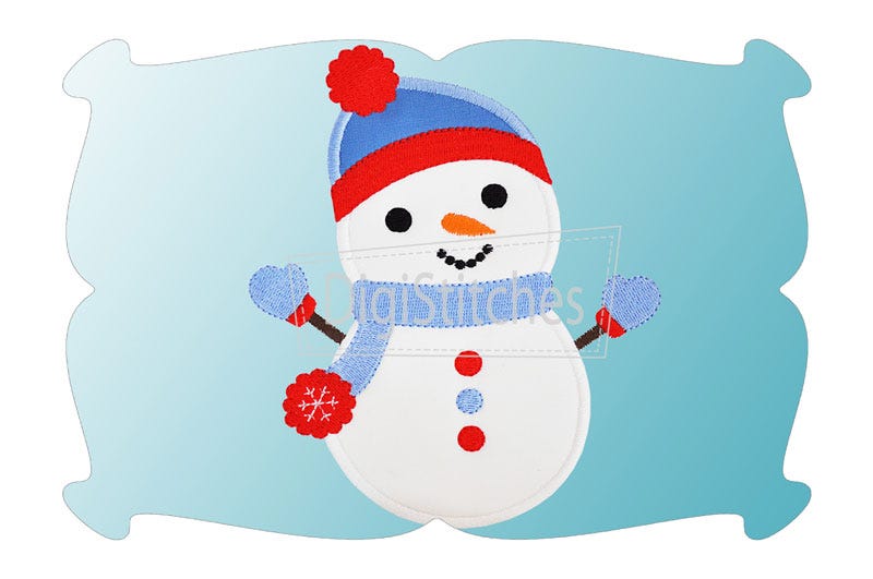Snow Boy Applique | Machine Embroidery Designs by JuJu