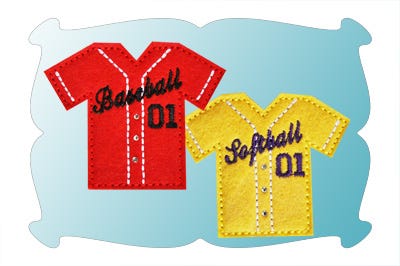 Baseball/Softball Jersey Snap Clip Cover In The Hoop | Machine Embroidery Designs by JuJu