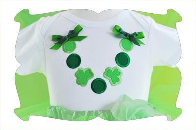 St. Patrick's Day Beads Applique | Machine Embroidery Designs by JuJu