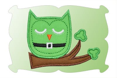 St Patrick's Day Owl Applique | Machine Embroidery Designs by JuJu