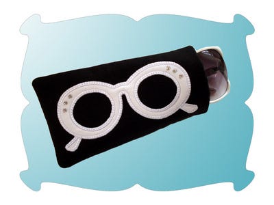 Jackie O Sunglasses Case | Machine Embroidery Designs by JuJu