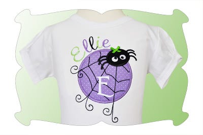 Sweet Spider Monogram Font | Machine Embroidery Designs by JuJu