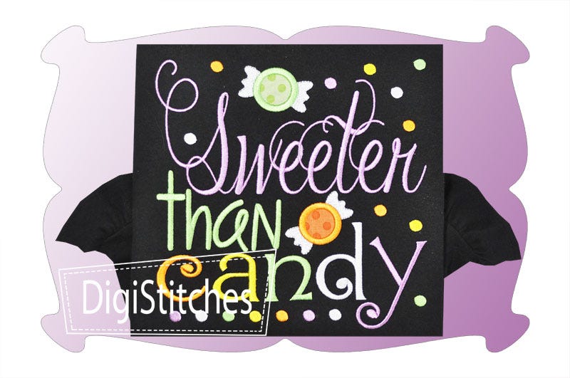 Sweeter Than Candy Applique | Machine Embroidery Designs by JuJu