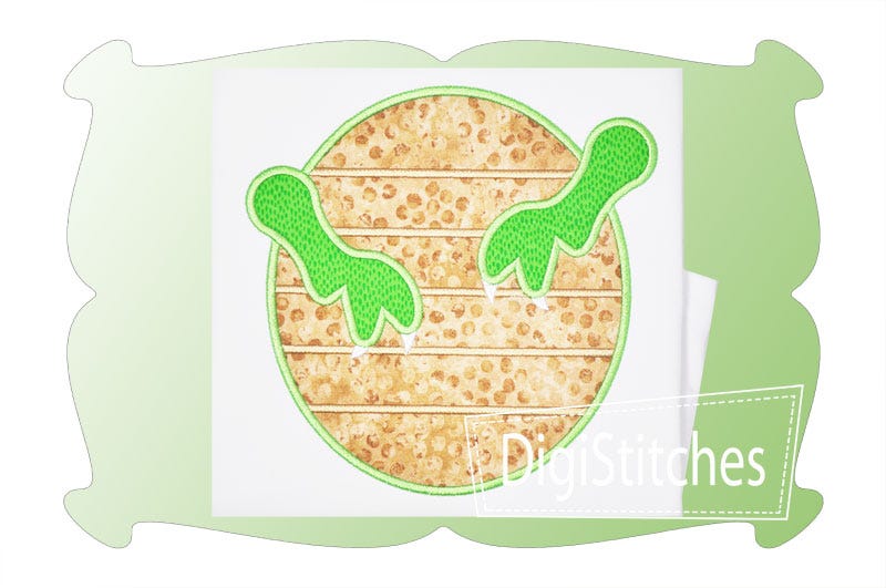 T-Rex Dinosaur Shirt Front Applique | Machine Embroidery Designs by JuJu