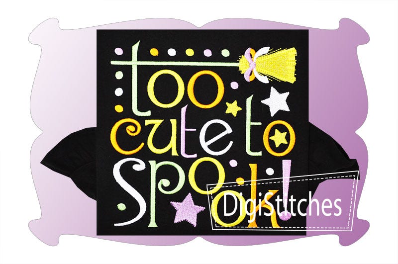 Too Cute To Spook Applique | Machine Embroidery Designs by JuJu