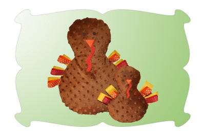 Turkey Ribbon Looped Toy | Machine Embroidery Designs by JuJu