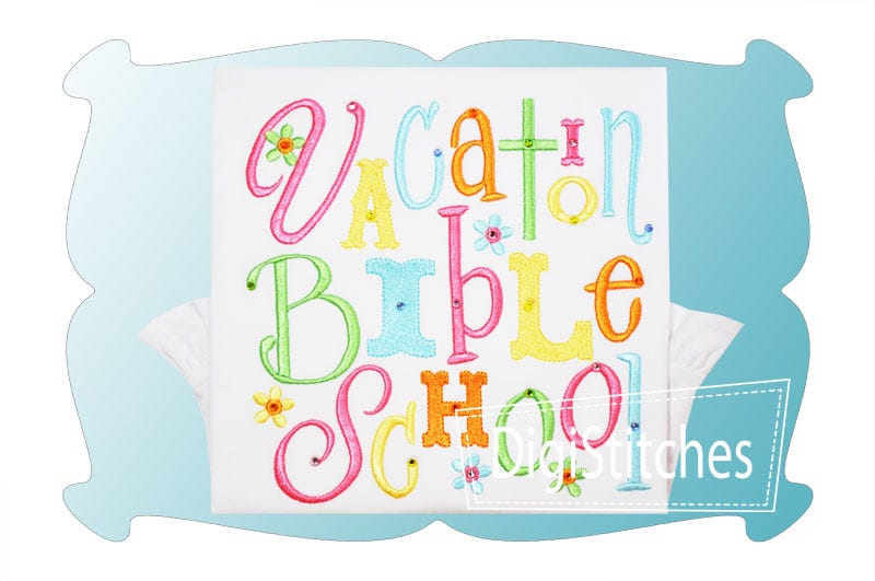 Vacation Bible School Girl | Machine Embroidery Designs by JuJu