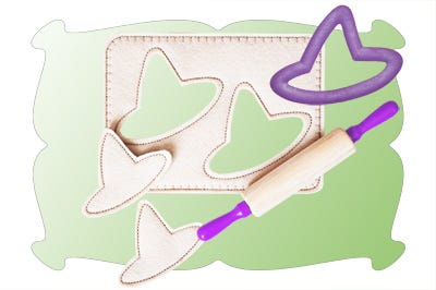 Witch Hat Felt Play Food Cookie Dough In The Hoop | Machine Embroidery Designs by JuJu