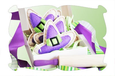 Witch Hat Felt Play Food Cookies In The Hoop | Machine Embroidery Designs by JuJu