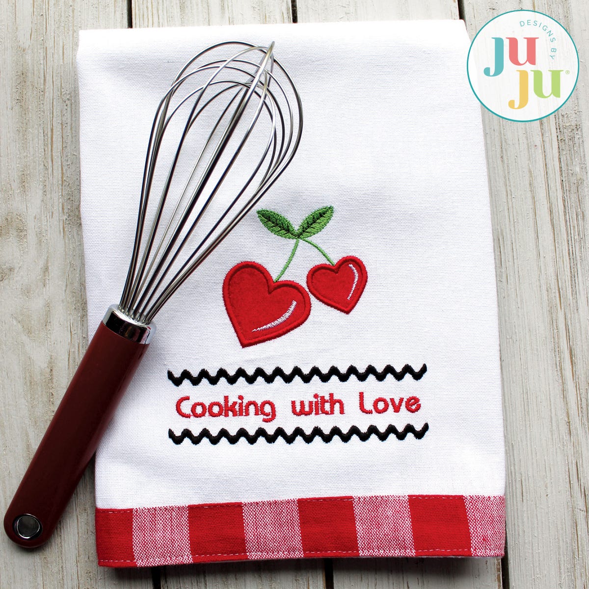 Cooking With Love Embroidery Design by Oma's Place | Machine Embroidery Designs by JuJu