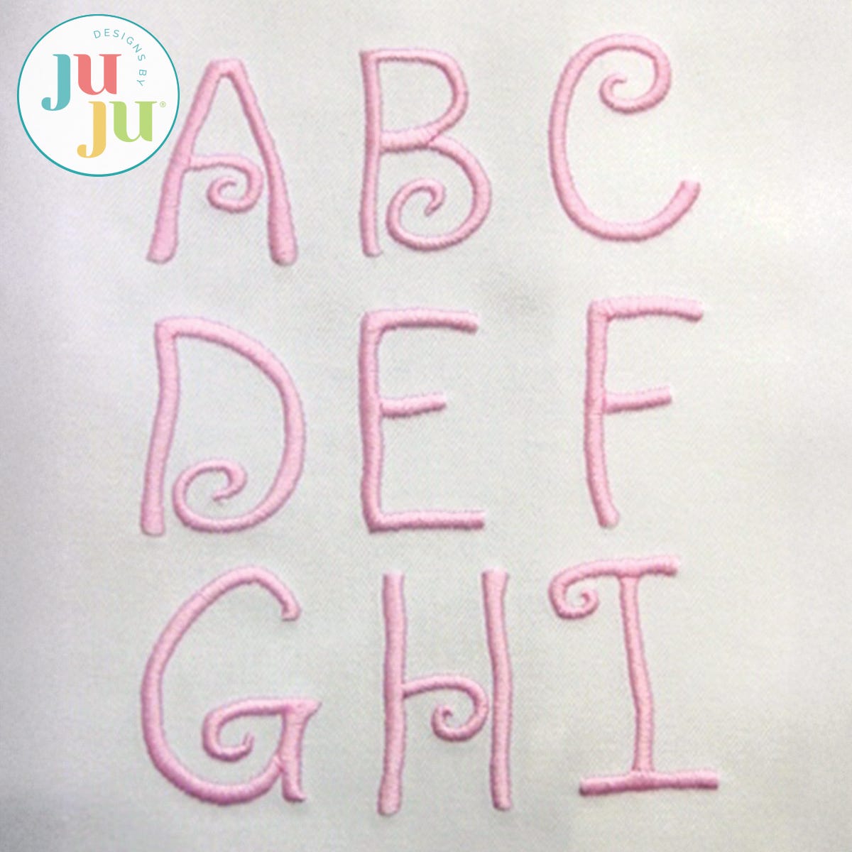 Abby Satin Stitch Embroidery Font by Oma's Place | Machine Embroidery Designs by JuJu