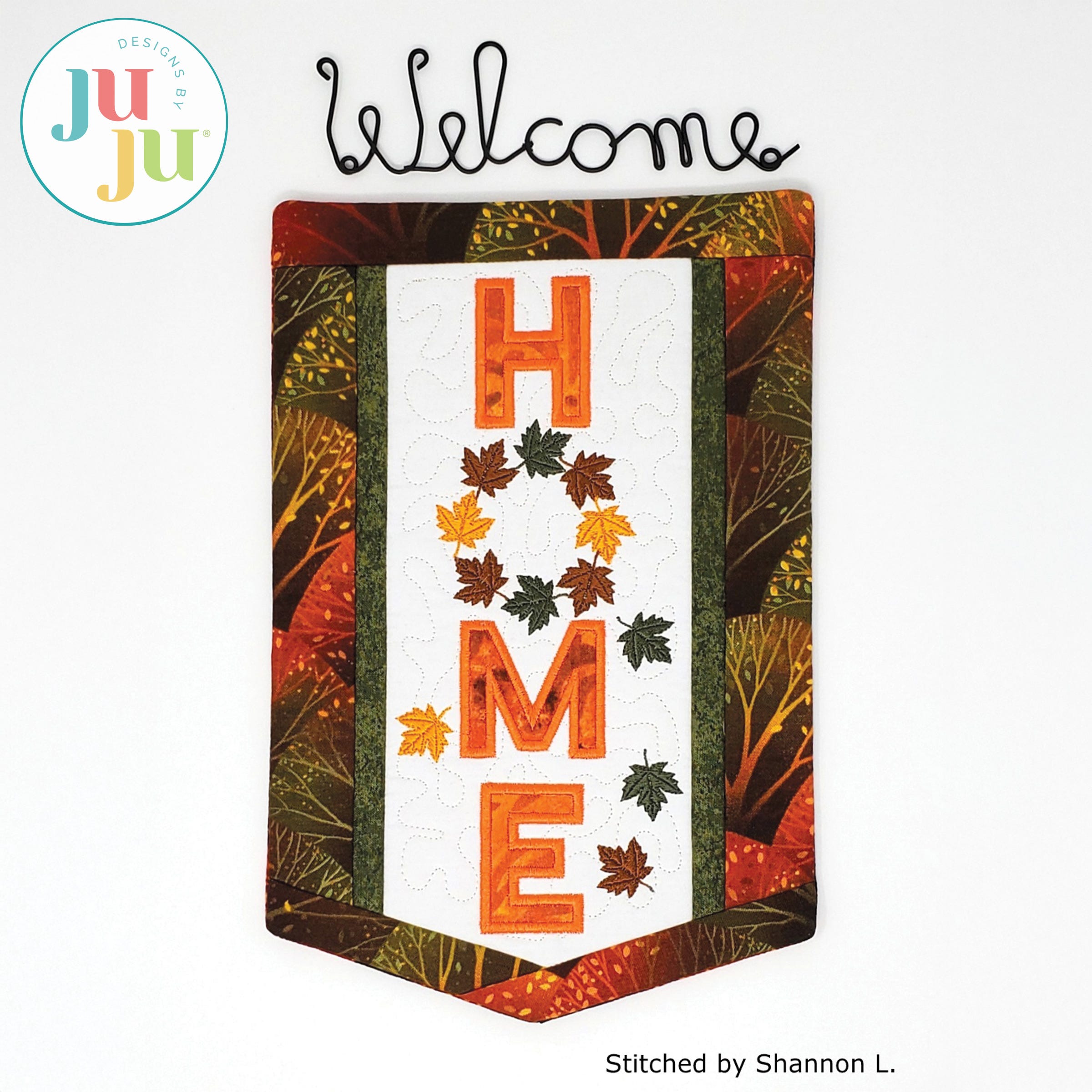 Home Banner Fall by Oma's Place | Machine Embroidery Designs by JuJu