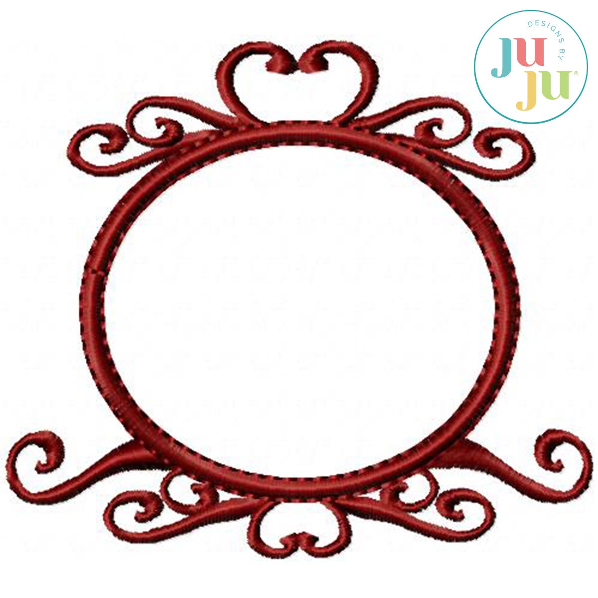 Heart Scroll Medallion by Oma's Place | Machine Embroidery Designs by JuJu