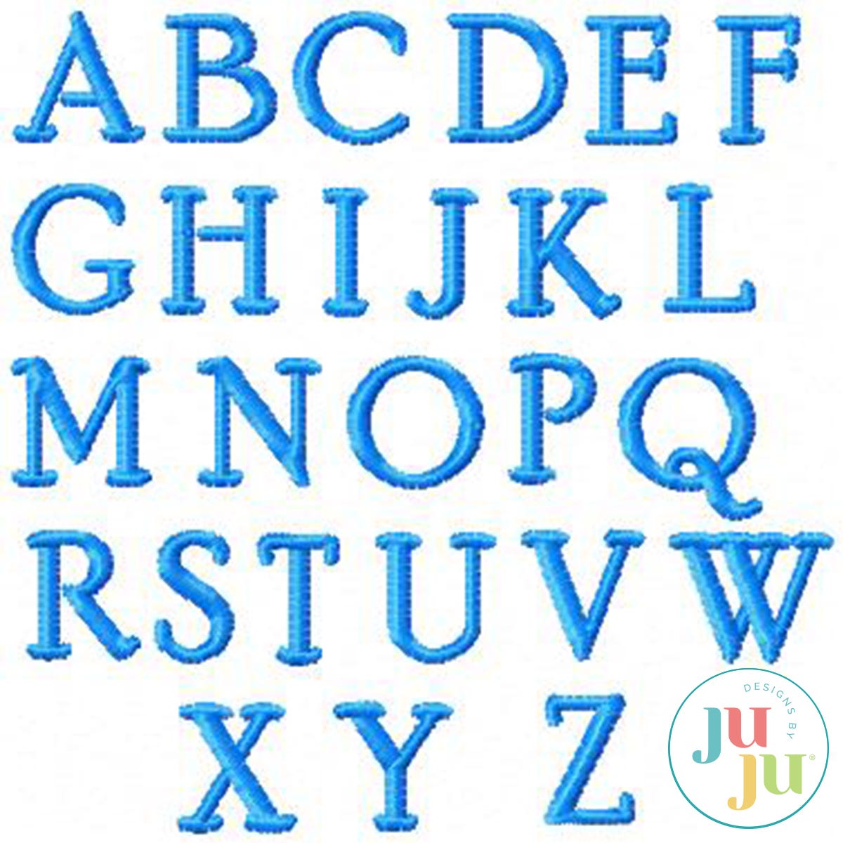 Hobby Horse Satin Stitch Embroidery Font by Oma's Place | Machine Embroidery Designs by JuJu