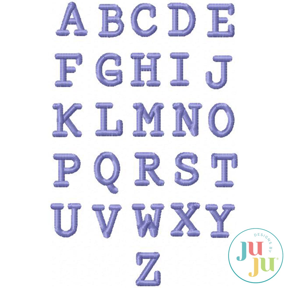 Little Stout Satin Stitch Embroidery Font by Oma's Place | Machine Embroidery Designs by JuJu