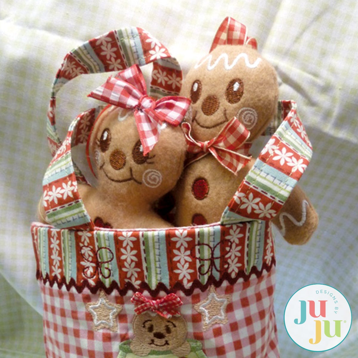  3D Gingerbread by Oma's Place | Machine Embroidery Designs by JuJu