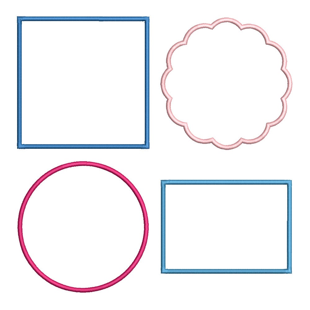 FREE Basic Shapes Embroidery Design | Machine Embroidery Designs by JuJu
