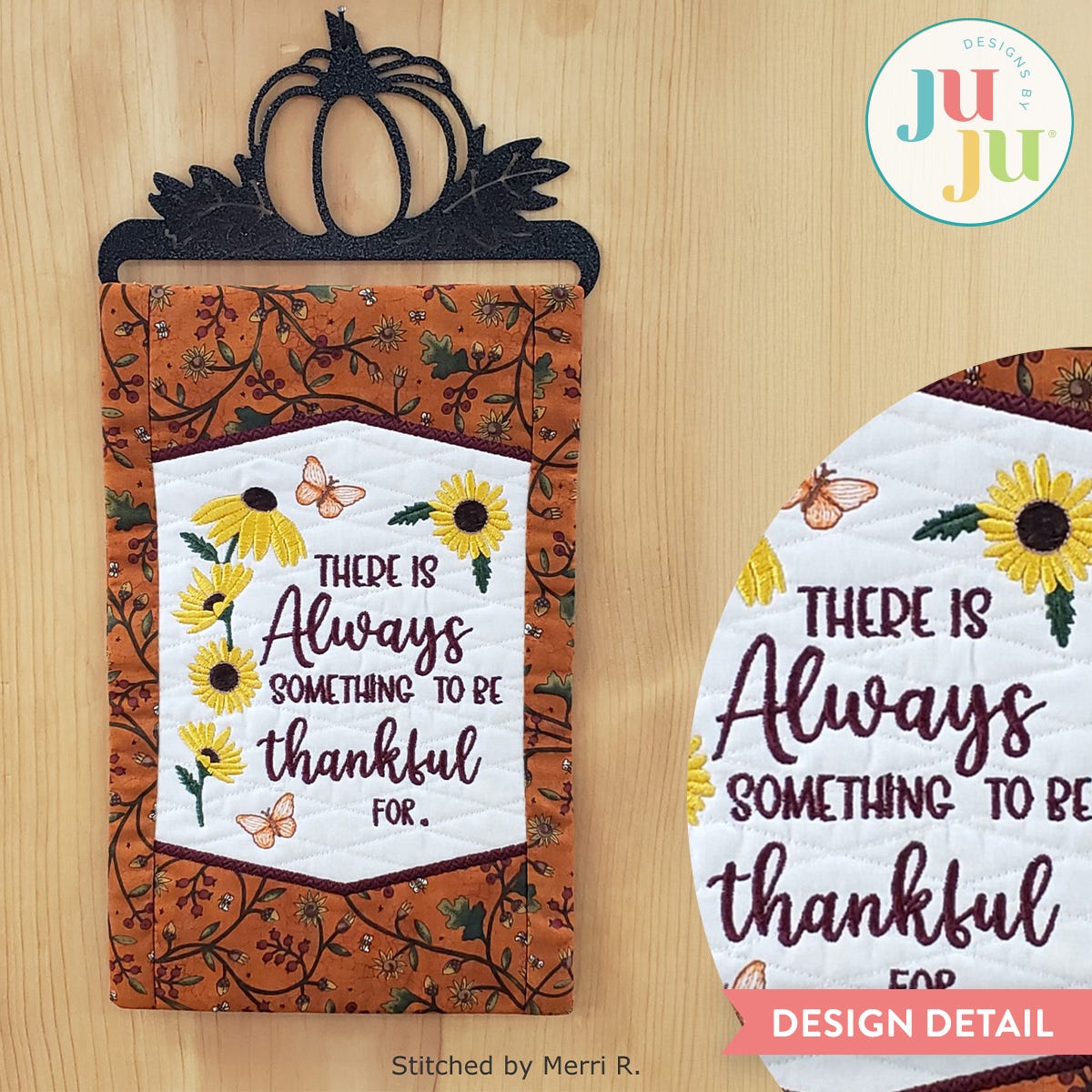 In The Hoop Always Thankful Mini Quilt Project by Oma's Place