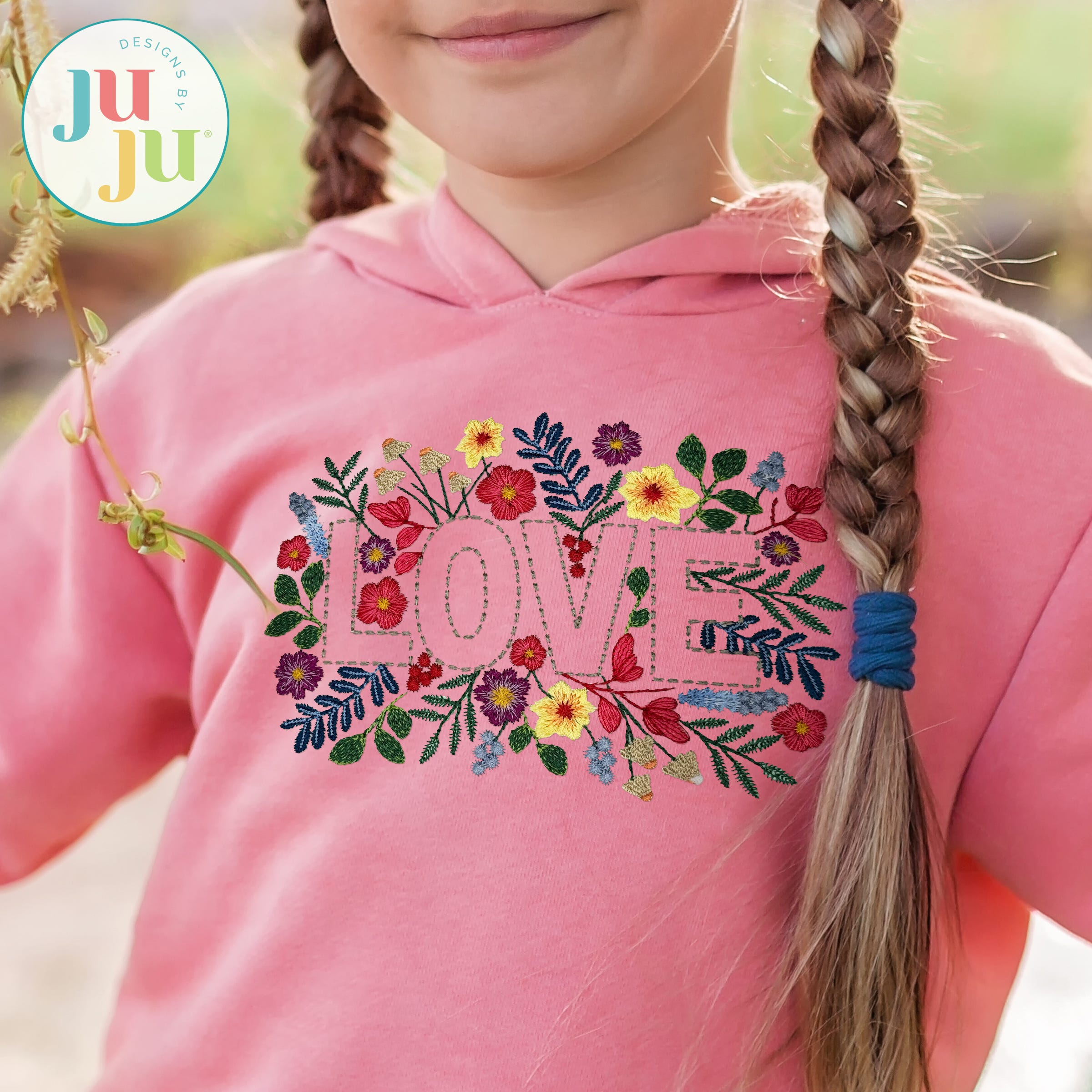 Heirloom Garden Love Embroidery Design | Machine Embroidery Designs by JuJu