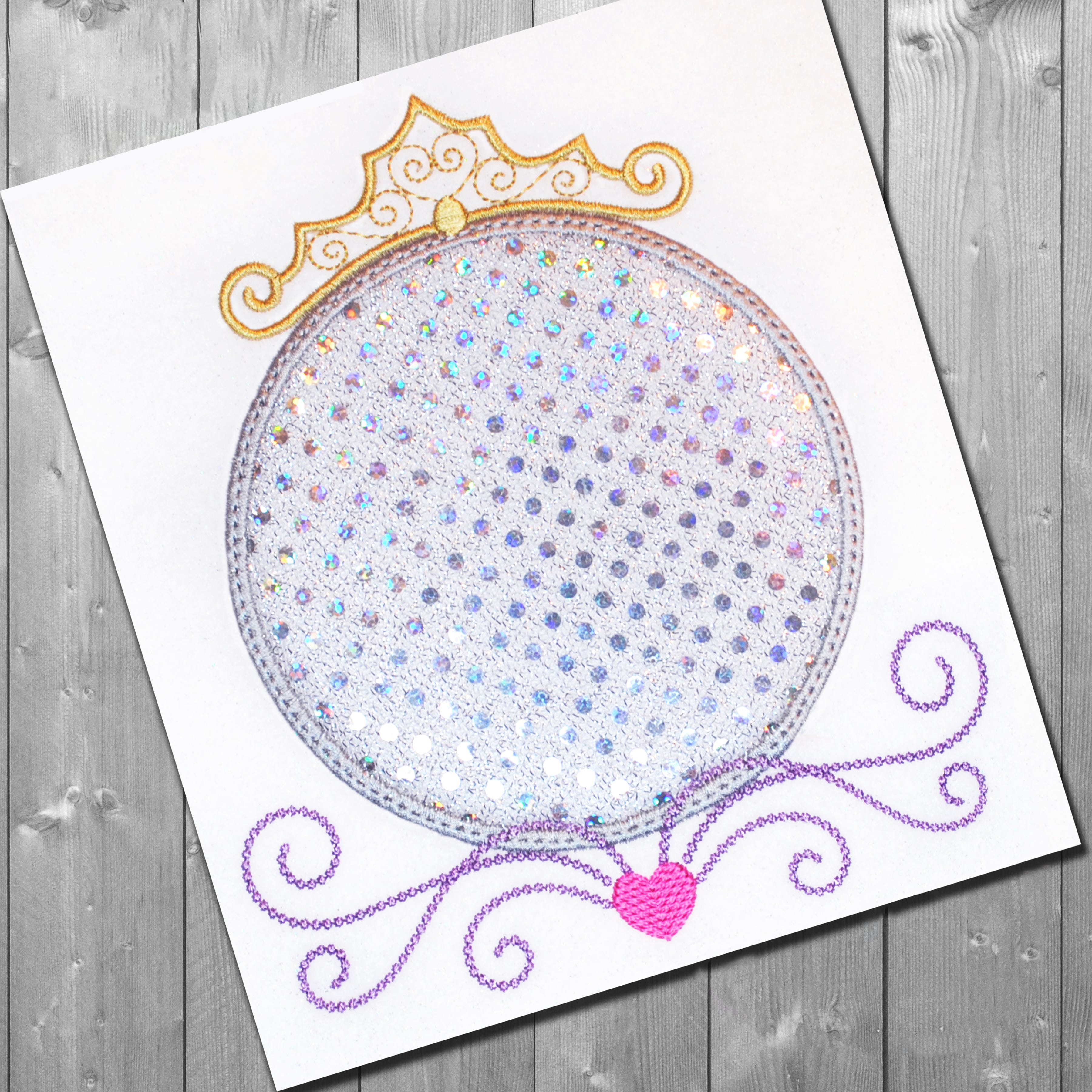 Fairy Tale Princess Frame Applique Embroidery Design | Machine Embroidery Designs by JuJu