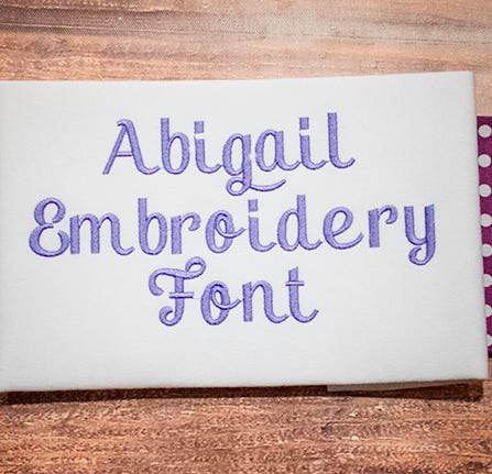 Abigail Embroidery Font Machine Embroidery Designs by JuJu