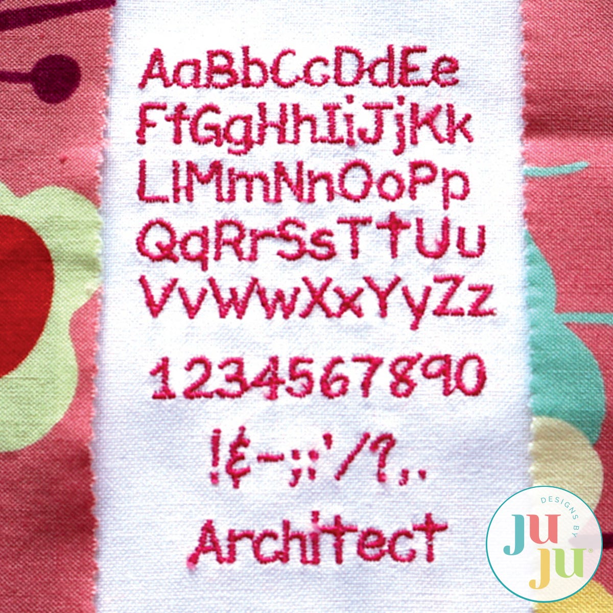 Architect Satin Stitch Embroidery Font by Oma's Place | Machine Embroidery Designs by JuJu