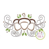 Acorn Flourish Embroidery | Machine Embroidery Designs by JuJu