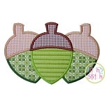 Acorn Trio Applique | Machine Embroidery Designs by JuJu