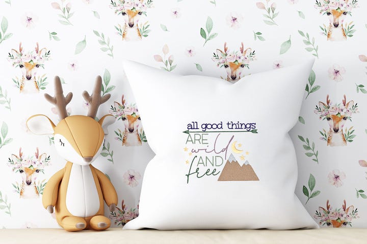 Mountain Life Word Art 2 | Machine Embroidery Designs by JuJu