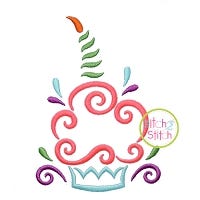 All Occasion Swirly Cupcake Embroidery | Machine Embroidery Designs by JuJu