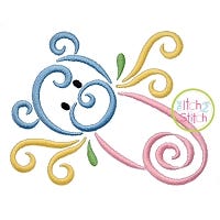 All Occasion Swirly Diaper Pin Embroidery | Machine Embroidery Designs by JuJu