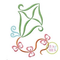 All Occasion Swirly Kite Embroidery | Machine Embroidery Designs by JuJu