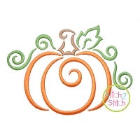 All Occasion Swirly Pumpkin Embroidery | Machine Embroidery Designs by JuJu