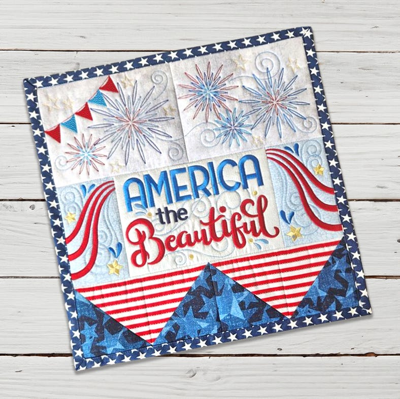                                 ITH America The Beautiful Petite Quilt | Machine Embroidery Designs by JuJu
                            