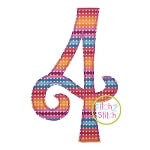 Amorette Bean Number Applique Font | Machine Embroidery Designs by JuJu